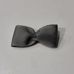 Gray bow ribbon handmade sculptural